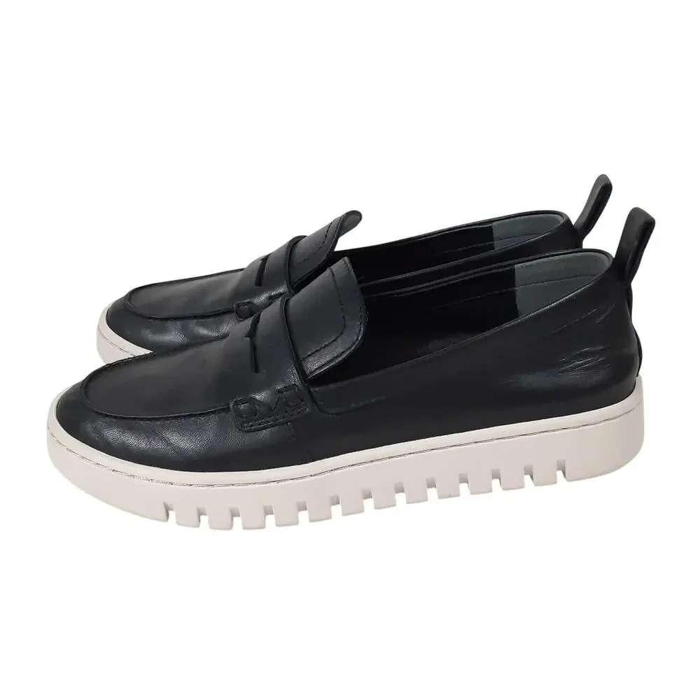 Vionic Uptown Loafers Black Womens 6 Chunky Penny Loafers Whimsygoth Academia